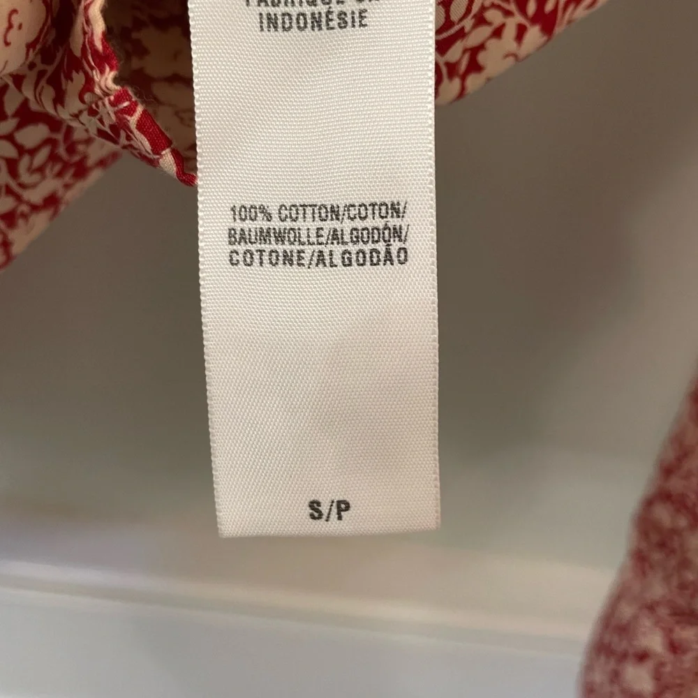 Lucky Brand Floral Print Cotton Button Down Shirt Size Small - Picture 7 of 7